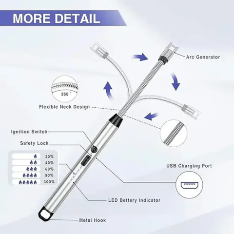 Rechargeable Electric Gas Lighter for Kitchen