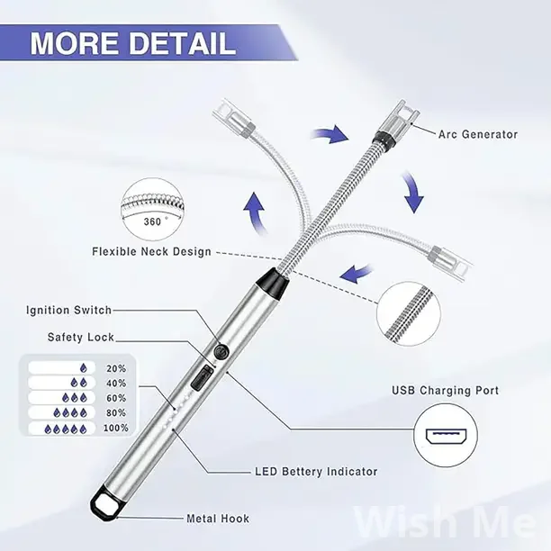 Rechargeable Electric Gas Lighter for Kitchen