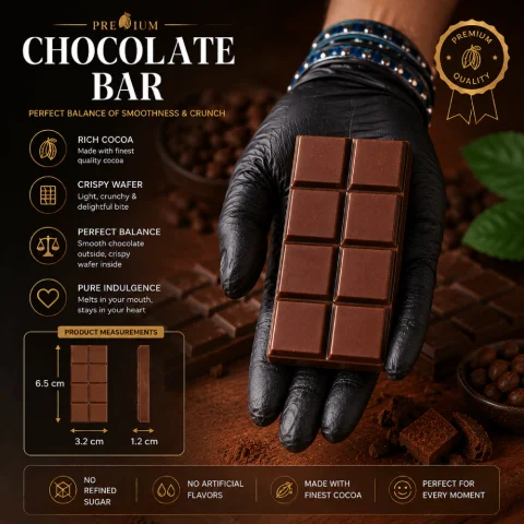 Mini Chocolate Bar with Waffe (Pack of 6)