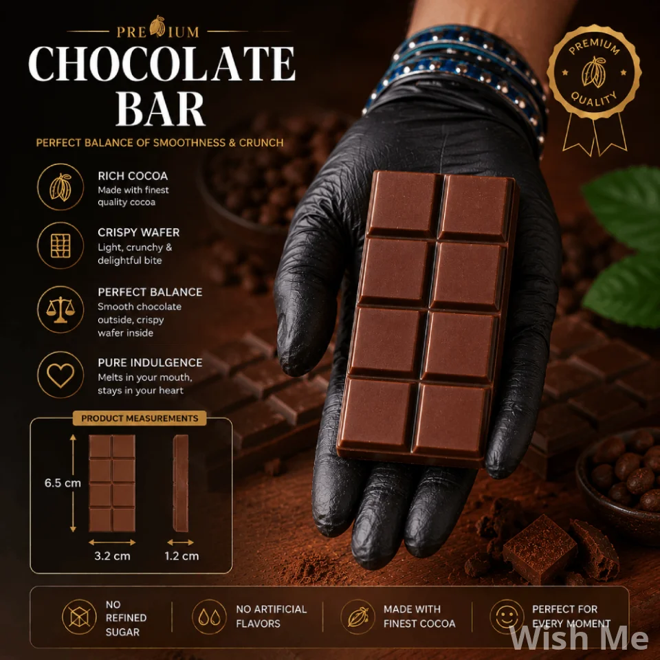 Mini Chocolate Bar with Waffe (Pack of 6)