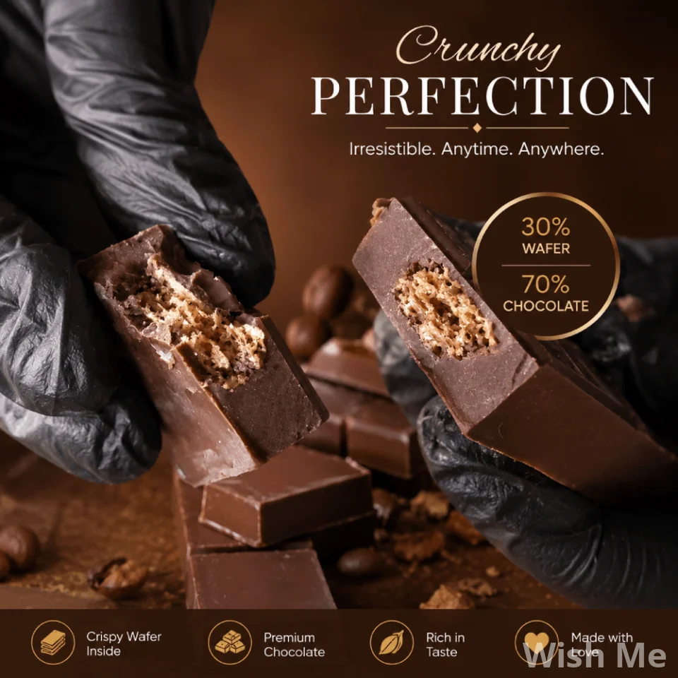 Mini Chocolate Bar with Waffe (Pack of 6)