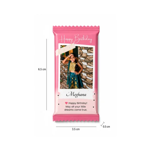 Customized Photo Chocolates for Birthday with Nuts (Pack of 50)