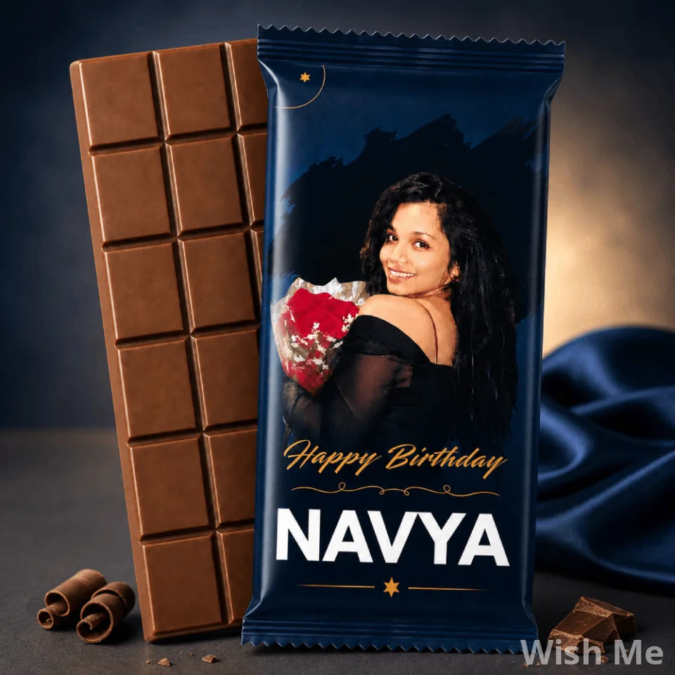 Personalized Photo Chocolate with Nuts