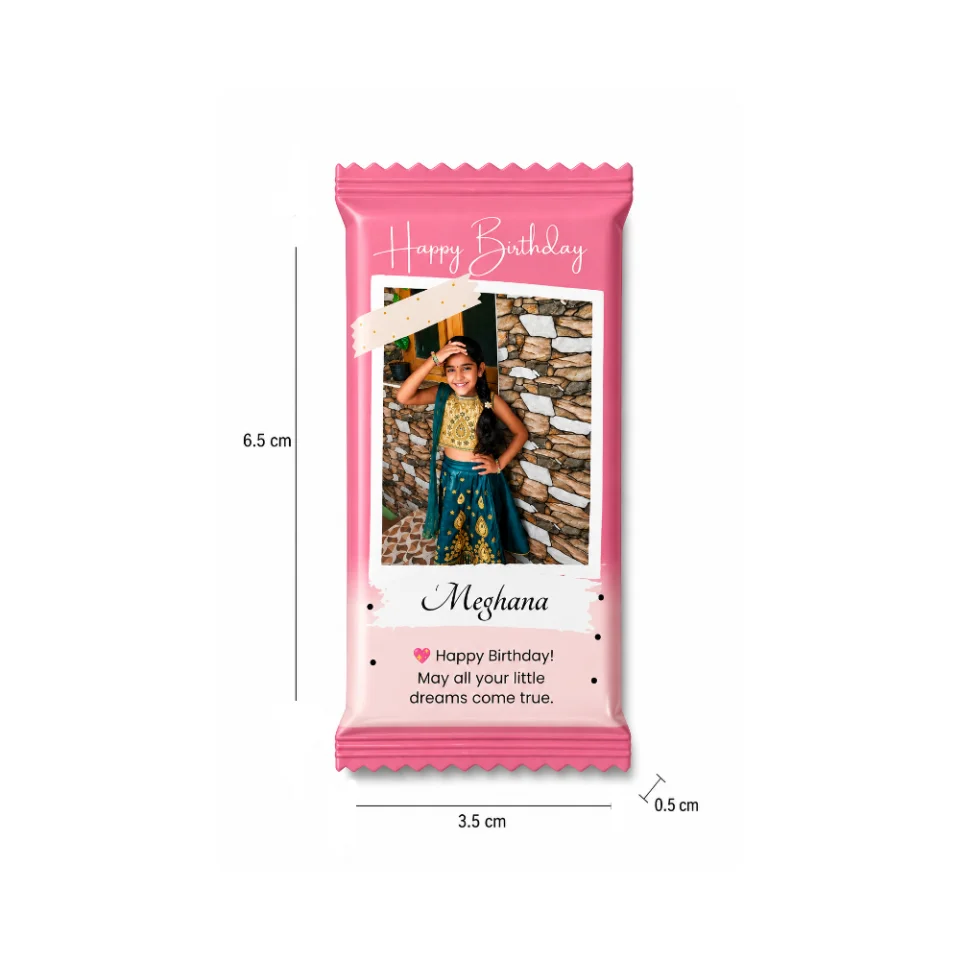 Customized Photo Chocolates for Birthday with Nuts (Pack of 50)