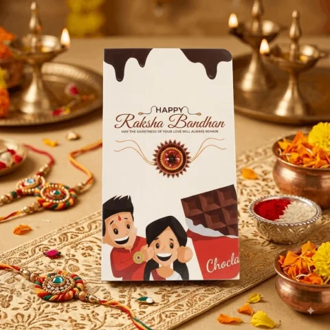 Rakhi Special Chocolate Bar Box with Rakhi