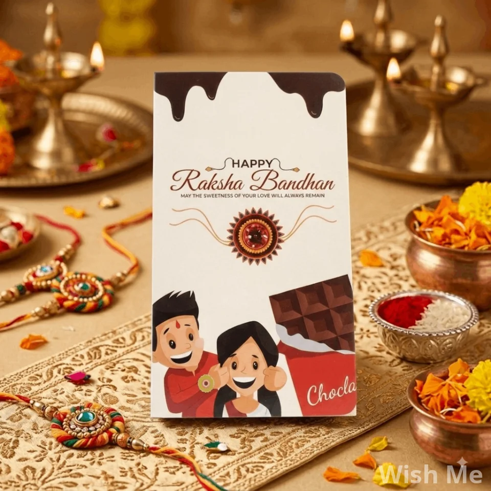 Rakhi Special Chocolate Bar Box with Rakhi