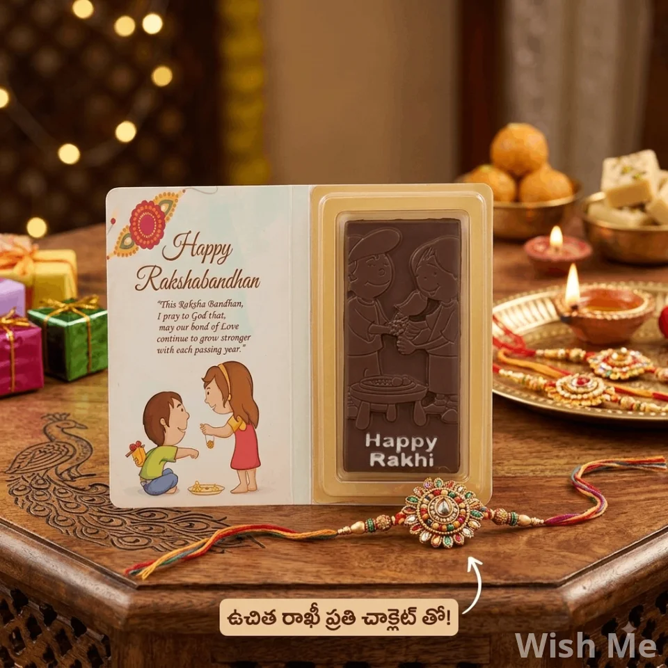Rakhi Special Chocolate Bar Box with Rakhi