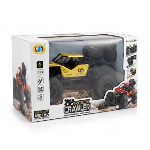 Rock Crawler Metal Remote Car | 1:18 off Road Car with Rechargeable and smoke spray function 5
